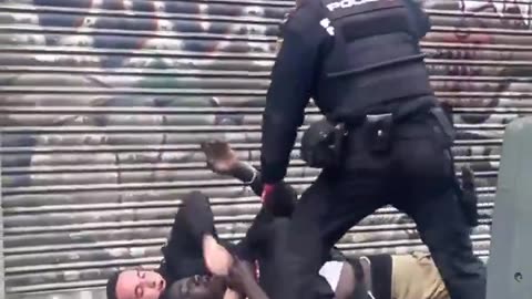 Spanish police video sparks outrage black migrants being beaten to a pulp in the streets