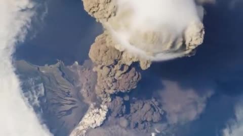 NASA | sarychev volcanco Eruption from the international space station.