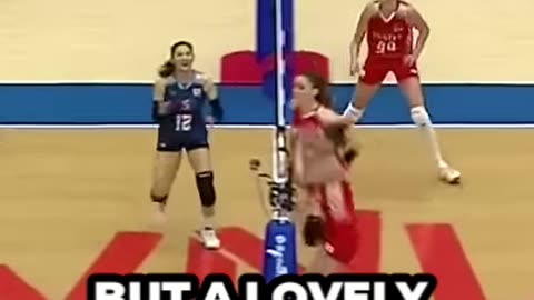 female volleyball match short clip