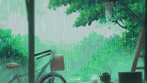 Rainy Outside With Calm Piano Music