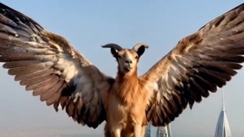 Hybrid Goat Flying in Dubai