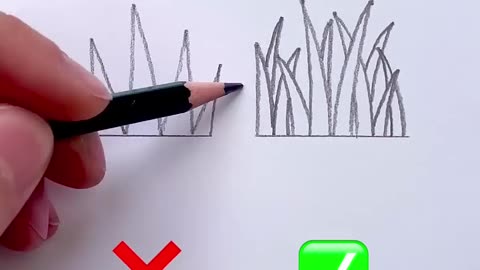 A tip for drawing grass #arttip #arttutorial