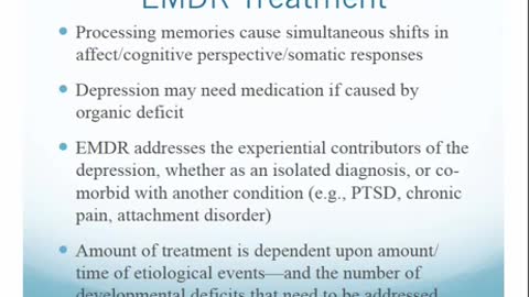 EMDR vs Anti-depressants for Treating Depression