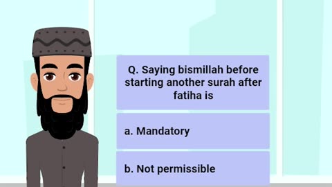 Q. Saying bismillah before starting another surah after fatiha is | #Quran #muslim #islam |