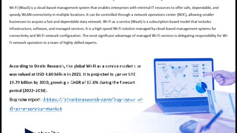 Wi-Fi as a Service Scope, Geographical Analysis and Top Industry Player