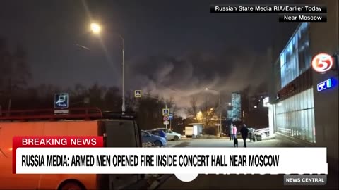 Video shows scene of shooting at concert hall near Moscow