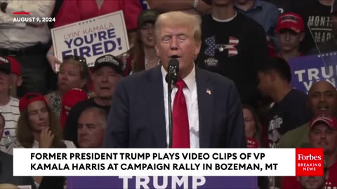 'Don't Take My Word For It...'_ Trump Plays Clips Of Harris's Past Statements