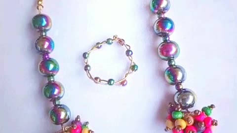 Pretty multicoloured earrings