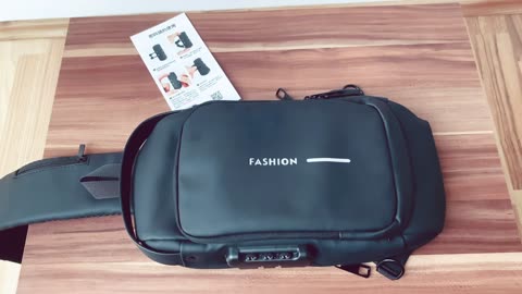 Men Anti Theft Chest Bag(Fashion)Unboxing waterproof-BLACK--Dji mini 2-