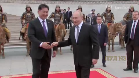 Russian President Putin landed in Mongolia last night