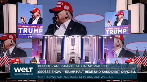 Die Welt berichtet über Donald Trumps Rede nach seiner Nominierung