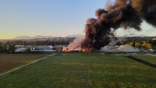 Drone Footage of a Fire in Vancouver