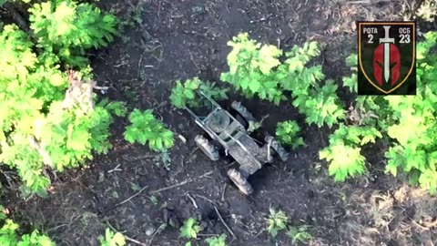 Ukrainian RC Drone Drops Explosive Charge Near Russian Lines