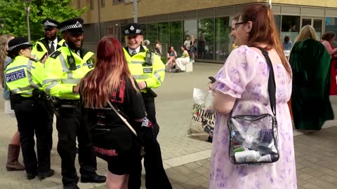 Swifties arrive at Wembley Stadium for the Eras Tour