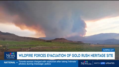 Wildfire forces evacuation of B.C. gold rush heritage site