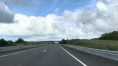 Drive Ponta Delgada Airport PDL to Nordeste / Sao Miguel Azores Portugal - 02.10.2023 #drive