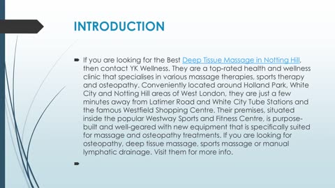 Get The Best Deep Tissue Massage in Notting Hill.