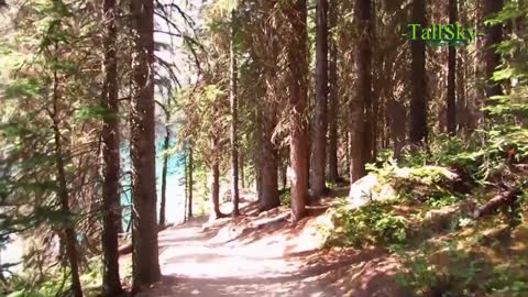 Treadmill Hike: Moraine Lake, Shoreline Trail, 17 Minutes, Sunny Day