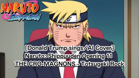 [Donald Trump sings/AI Cover] Naruto: Shippuden Opening 11 | THE CRO-MAGNONS - Totsugeki Rock 突撃ロック