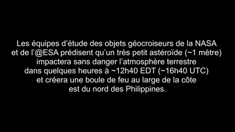 Un astéroïde au-dessus des Philippines Asteroid over the Philippines