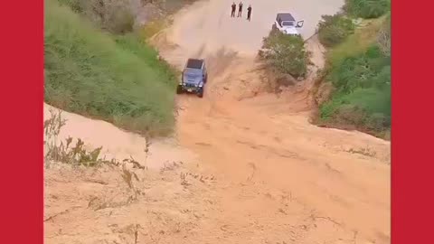 car climbing on hill