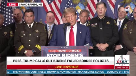 Donald Trump: Give Remarks on Biden's Border Bloodbath in Grand Rapids, MI