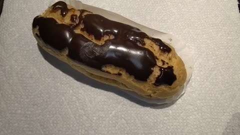 Eating Éclair From Bartz Bakery, Dbn, MI, 4/17/24