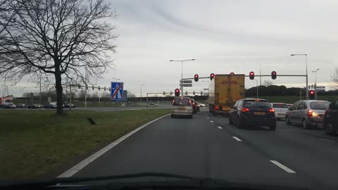 Timelapse Drive Amersfoort to Amsterdam Schiphol Februari 12 2024