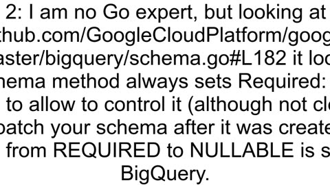 How can I create a table in BigQuery with nonrequired fields