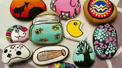 top 100+ stone rock painting pretty handmade rock stone painting ideas