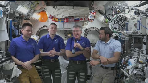 Expedition 69 NASA's space x crew-6 talk with media before station departure