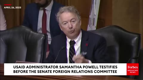 Sen. Rand Paul Asks Samantha Power: 'Did USAID Fund Coronavirus Research In Wuhan China?'