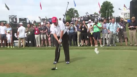 Donald Trump at LIV Golf tournament