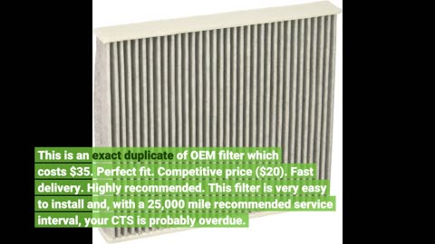 TYC 800058C Cadillac Replacement Cabin Air Filter