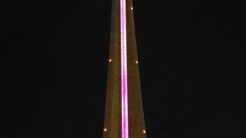 CN tower with amazing colour change