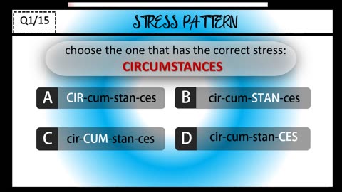 English language stress pattern quiz