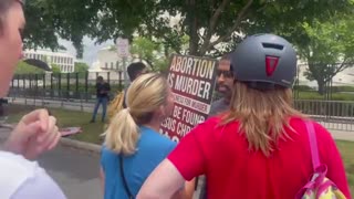 Pro-Abortion Activist Flashes Pro-Life Man After Disagreement