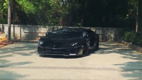 Amazing car lamborghini in black