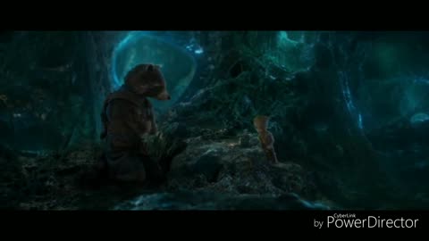 Baby groot and Rocket funny scene