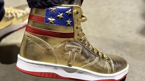 Donald Trump Launches Golden Trump Branded High Tops at Sneaker Con