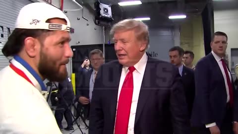 Donald Trump at UFC cheered by the fans