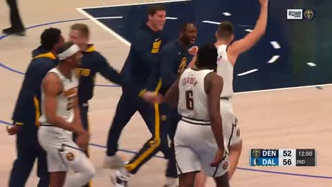 Luka Doncic beat the buzzer at halftime but it was waved off since he was out of bounds