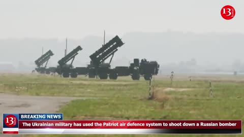 The Ukrainian military has used the Patriot air defence system to shoot down a Russian bomber