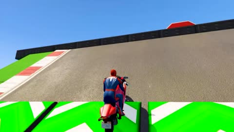 GTA V Epic New Stunt Race For Car Racing Challenge by Quad Bike, Cars and Motorcycle, Spider Shark6