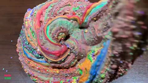 Candy Crush Saga SlimeMixing Makeup,Parts,Glitter Into Slime! Satisfying Slime#