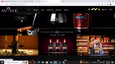 Wine shop website