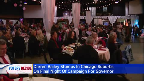 Darren Bailey stumps in Chicago suburbs on final night of campaign for governor