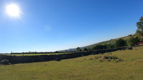 Driving up a road near cox Tor Dartmoor.