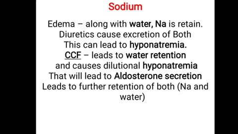 Effects of Sodium in our body