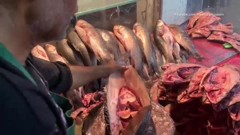 Amazing Fish Cutting Skills | Spicy Fried Fish | Street Fish Seller of Hyderabad | Fry & Grill Fish